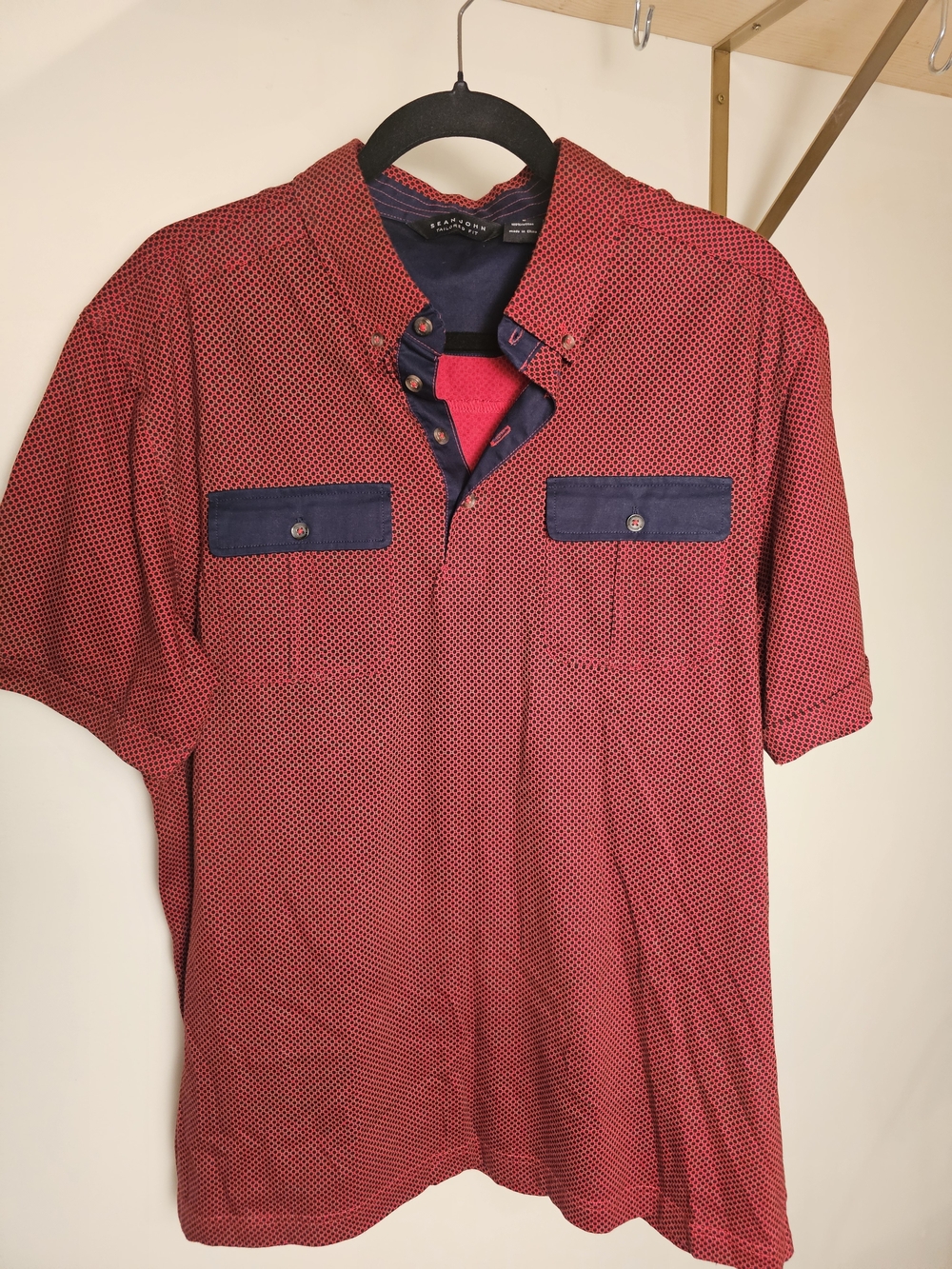 Sean John 100% Cotton Tailored Fit Contrast Polo